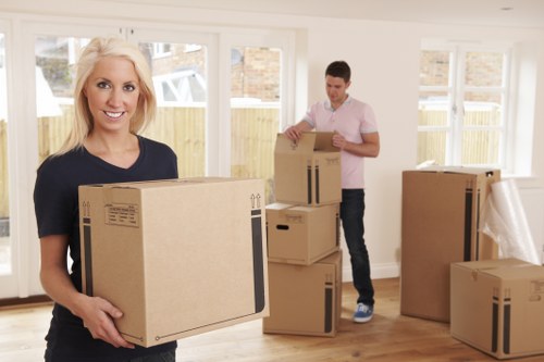 Moving van positioned for a local Soho property relocation