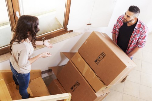 Prepared boxes and furniture for a man and van move in Soho