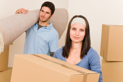 Loading furniture into a moving van